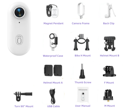 4K Zoomo Go™ Action Camera (White)
