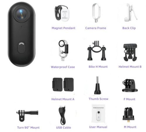 4K Zoomo Go™ Action Camera (Black)